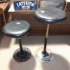 Image 2 : Vintage Revolving Adjustable Counter Stool - Soda Fountain Style - 1 Piece As Shown.