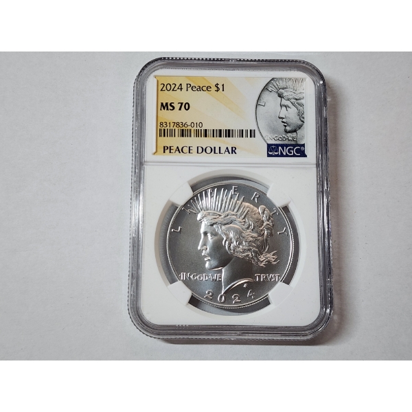 2024 Silver Peace Dollar $1 Coin - NGC MS 70