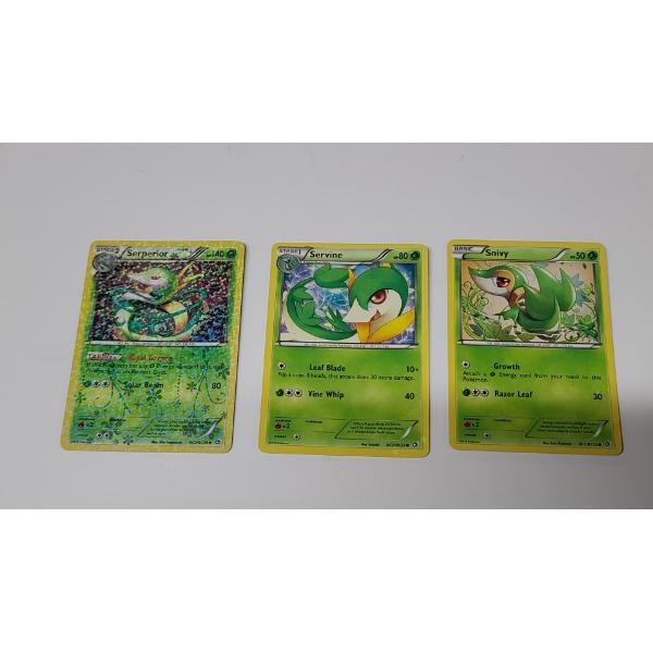 
Pokemon Serperior RC3/RC25 Uncommon Holo, Snivy RC1/RC25 & Servine RC2/RC25 Stage 1 Cards