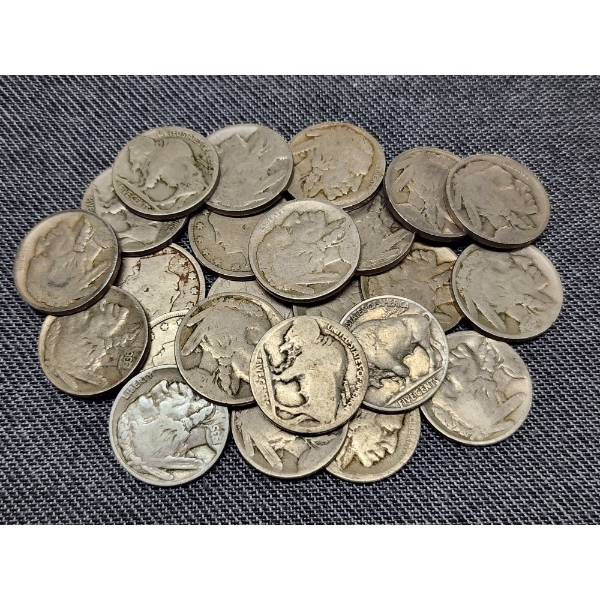Lot of 24 Assorted Indian Head & Liberty Head Nickels - $1.20 Face Value 