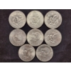 Image 4 : Eight Assorted Eisenhower Dollars Including Bicentennials!