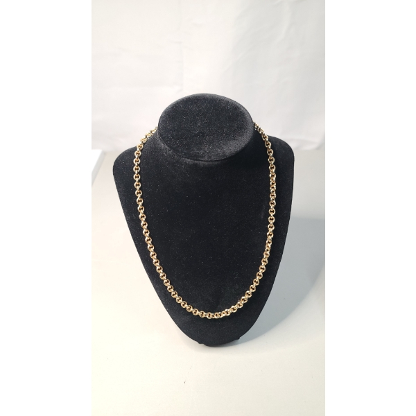 14K Yellow Gold Milor Hollow 20" Rolo Style Change - Weight: 9.3g