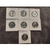Image 1 : 7 - United States Washington 90% Silver Quarters - All High Grade - $1.75 Face Value