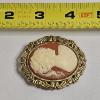 Image 6 : Pair of Classic Left-Facing Female Silhouette Portrait Brooches