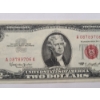 Image 3 : Crisp United States 1963 $2 Red Seal Bank Note With Granahan And Dilllon Signtaures