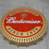 Image 1 : MASSIVE  Budweiser 55 Inch Bottle Cap Sign - See Description & Pictures