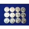 Image 1 : Lot of 12 1964 Kennedy 90% Silver Half Dollars