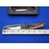 Image 6 : Alpha Outpost Wood & Black Metal Handle Folding Pocked Field Knife - Brand New! 