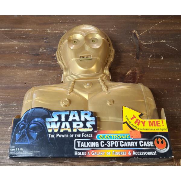 Star Wars The Power Of The Force Talking Electronic C-3PO Carry Case In Original Packaging