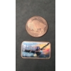 Image 2 : 1 AVDP 0z .999 Fine Copper Round & 1 AVDP 0z .999 Fine Colorized Copper Bar