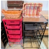 Image 1 : Baskets And Two Metal Storage Carts