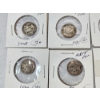 Image 2 : x17 Assorted Years 90% Silver Mercury Dimes FV: $1.70