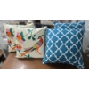 Image 1 : (4) Decor Pillows - Bird 15" and Teal 18"