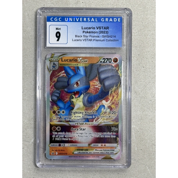 CGC 9 - 2022 Pokemon Lucario VSTAR - Black Star Promos SWSH214