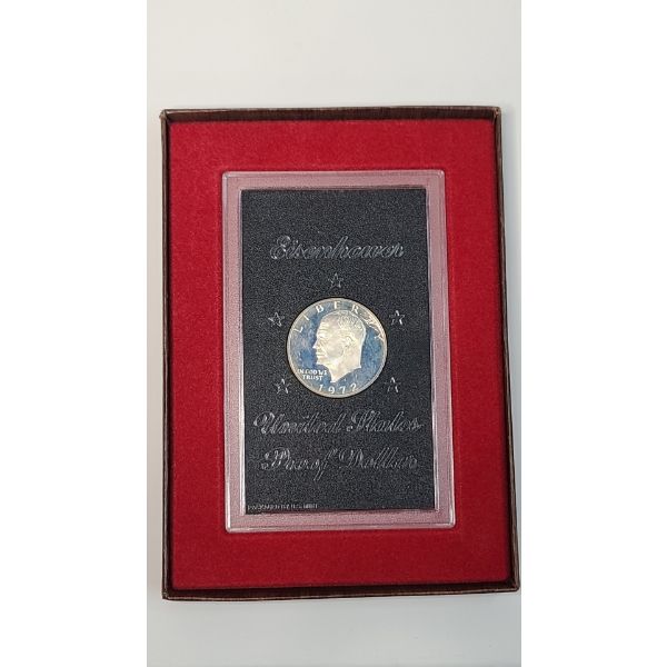 1972-S Eisenhower 40% Silver Proof Dollar In Display