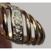 Image 5 : Women's 10K Yellow Gold Diamond Croissant Cocktail Ring - Size 6.5 - Weight: 2.2g