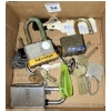 Image 1 : 3 Vintage Locks (No Keys) and Assorted Vintage Keys
