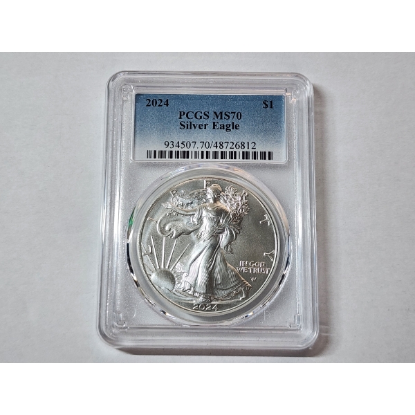 2024 American Silver Eagle - 1 oz .999 Fine Silver - PCGS MS 70