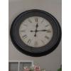 Image 2 : Large 24" Working Wood Framed Wall Clock As Shown