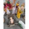 Image 2 : Unique Unmarked Vintage Nativity/Holy Family Figurines Made Of Ceramic 