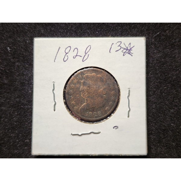 1828 United States Half Cent in Good Condition