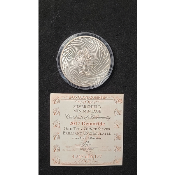 2017 "Demoside" Slave Queen Series 1 Troy Oz .999 Silver Brilliant Uncirculated Coin - 3,751/4,550