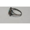 Image 8 : Sterling Silver Repousse Dove Love Birds Brooch & Southwestern Style Turquoise Ring - Weight: 16.9g
