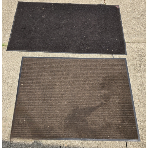 2 Large Door Mats with Non Skid Backs - 56"x33"    4'x3'