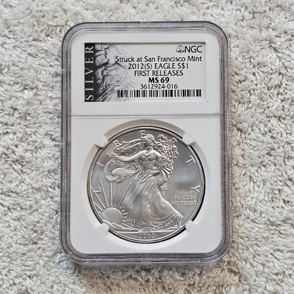 NGC MS69 Graded 2012(S) .999 Fine Silver 1oz. Eagle