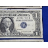 Image 5 : x4 United States 1957 Blue Seal $1 Silver Certificates FV: $4.00