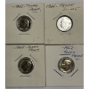 Image 4 : Lot of 90% Silver, Assorted Year, Dimes and Quarters, including 1 Canadian Dime, FV $3.95