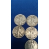 Image 2 : Assorted Years 90% Silver Walking Liberty Half Dollars - Face Value: $5.00