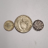 Image 5 : Three Foreign Silver Coins: Canada 10-Cent, Panama 1/2 Balboa, & German 1/2 Mark - See Description