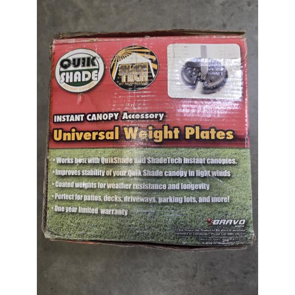 New In Box Quik Shade Canopy Weight Plates