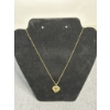 Image 1 : 14k Gold Necklace w/ Heart Pendent - Total Weight 4.1 grams