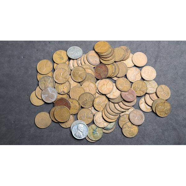 Assorted Years/Mint Marks Unsearched Lincoln Wheat Cents - Face Value: $1.00