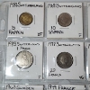 Image 2 : Two Binder Pages Filled with Assorted World Coins: Switzerland, France, Sweden, Italy, & More!
