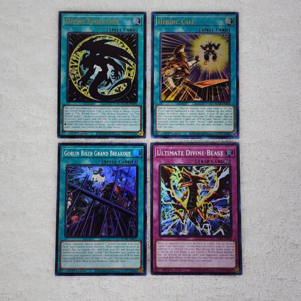Four Assorted Holo Yu-Gi-Oh Trading Cards!