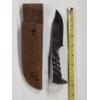 Image 2 : Hand Forged Rugged 8'' Railroad Spike Knife With Leather Sheath 