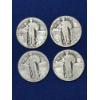Image 1 : x4 Assorted Years United States Standing Liberty 90% Silver Quarters FV: $1.00