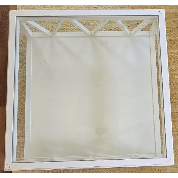 Square Glass Top Coffee Table 43" Square x 19H