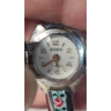 Image 2 : Vintage Eden Swiss Made 17 Jewel Bangle Watch Blue Enamel Floral Cover Flip Cover - Untested