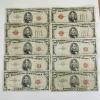 Image 1 : Ten United States Red Seal $5 Notes - Face Value $50.00