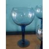 Image 2 : 5 Pc Group Vintage Blue Tint Goblets As shown - 9" & 5 1/2"