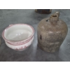 Image 3 : Vintage 5 Gallon Crock, Whiskey Jug, & Beautiful Ceramic Pot