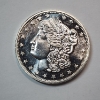 Image 1 : Morgan Dollar Design One Troy Ounce .999 Fine Silver Round 