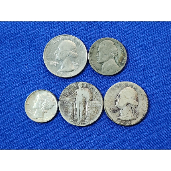 Assorted U.S. Coins Including $0.60 in 90% Silver
