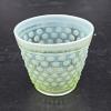 Image 2 : Vintage Fenton Art Glass Topaz Green Opalescent Hobnail Uranium Glass Tumbler