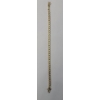 Image 3 : 14K Yellow Gold Z-Link 7.5" Bracelet With Diamonds - Weight: 9.9g
