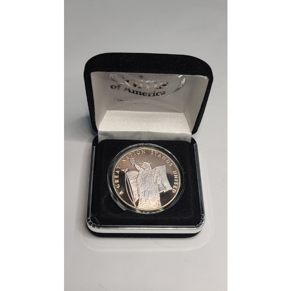 "A Great Nation Stands" Commemorative 1 Troy Ounce .999 Fine Silver Proof Coin